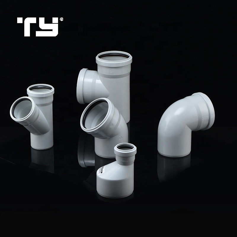 Unique Design PVC-U STOP fush-fit PVC GB rubber gasket drainage pipe fittings coupling