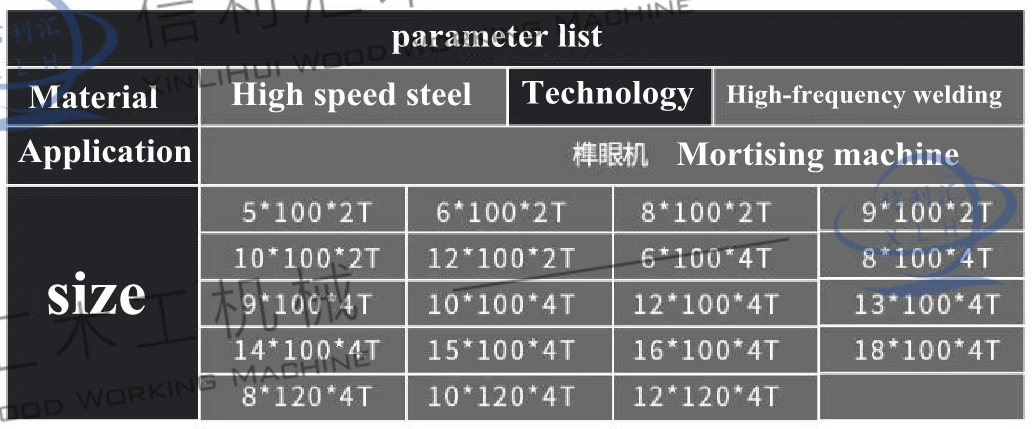 Four-Tooth Straight Cutter Slotting Machine Slotting Router Supply of High-Quality Woodworking Mortise Knife (two-blade/four-blade optional) 9X100