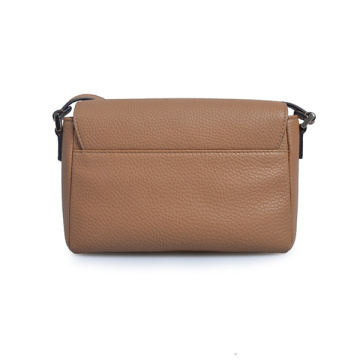 Refined Calf Leather Parker Crossbody Bag Brown-cognac