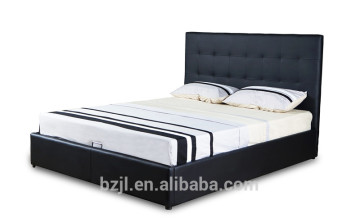 luxury leather bed double leather bed with storage modern leather bed