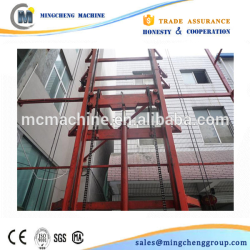 Rail-type cargo lift warehouse electric guide Rail-type lift CE PROVED