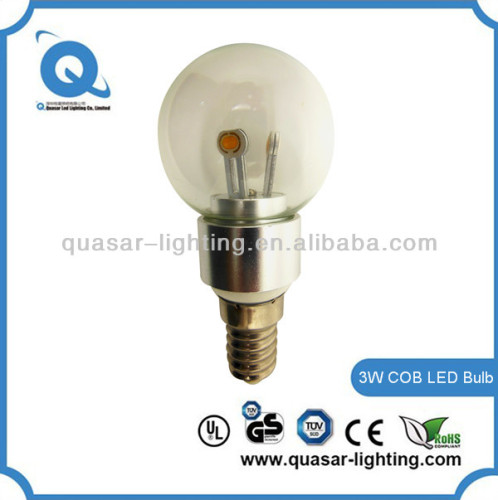 180lm High Quality Silver Aluminum e14 base led global bulb