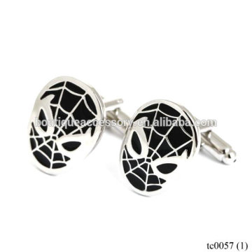 Superhero Black Enamel Spider Man Shirt Cufflinks