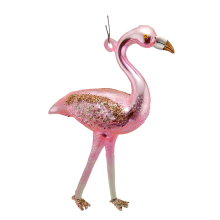 Christmas Tree Home Decoration Hanging Hand Blow Glass Flamingo Ornament
