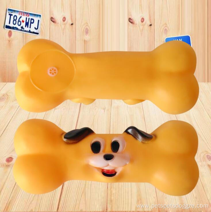 Training Teeth Cleaning Bone Shape Squeaky Dog Toy