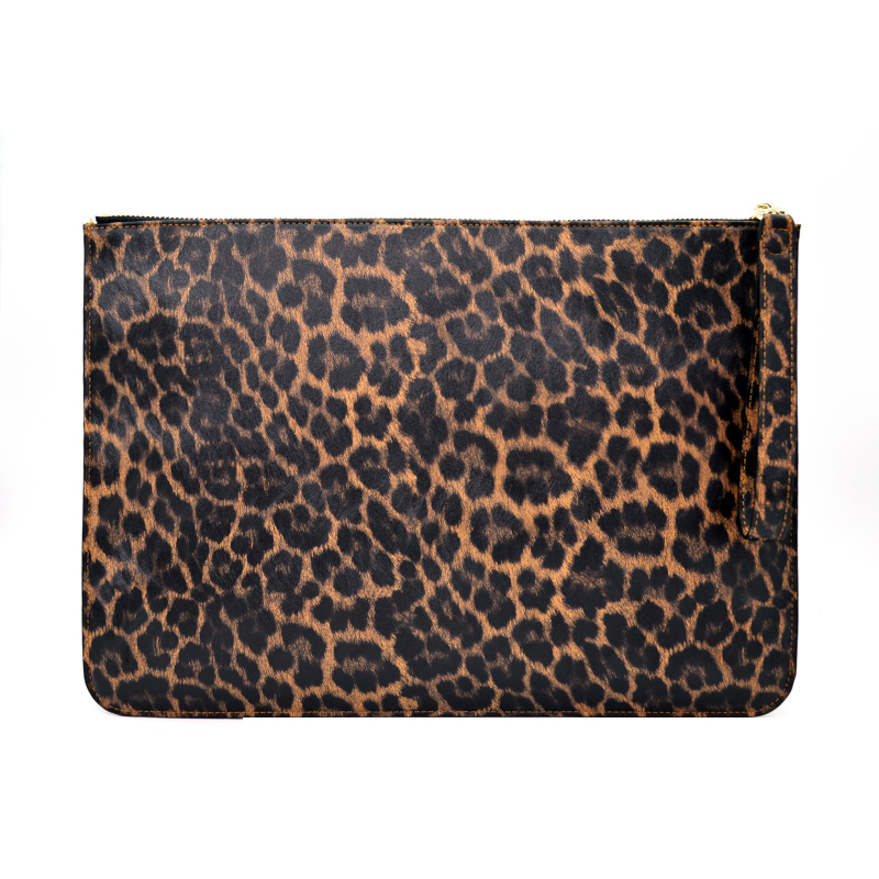 Ladies Leopard Leather Evening Saco com alça