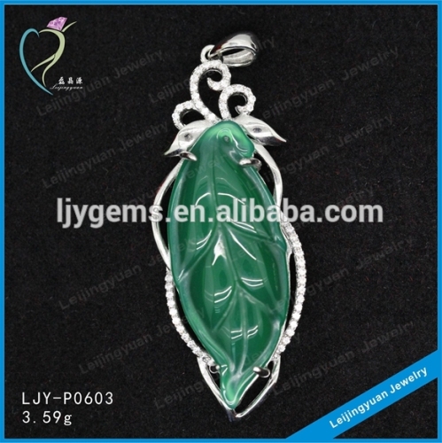 Hot Sale Hand Made Charm 925 Silver Jade Pendant