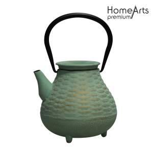 Antique Enamel Cast Iron Tea Pot