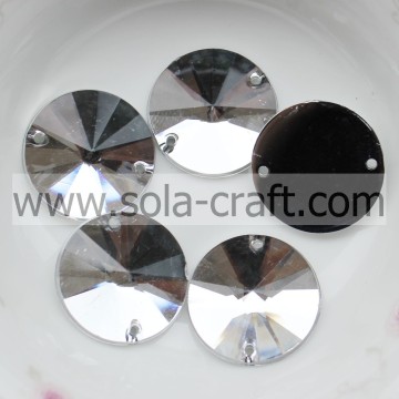 Perles rondes en cristal acrylique effet miroir lisse 18MM