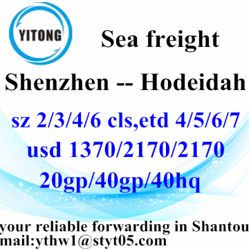 Shenzhen Global Ocean Freight Shipping Service to Hodeidah