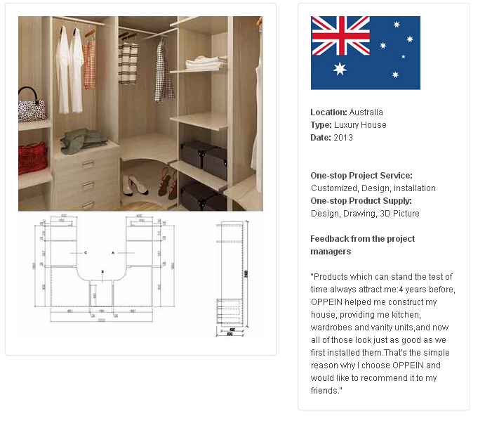 Australia Project Melamine Wood Storage Bedroom Closet (YG14-M02)