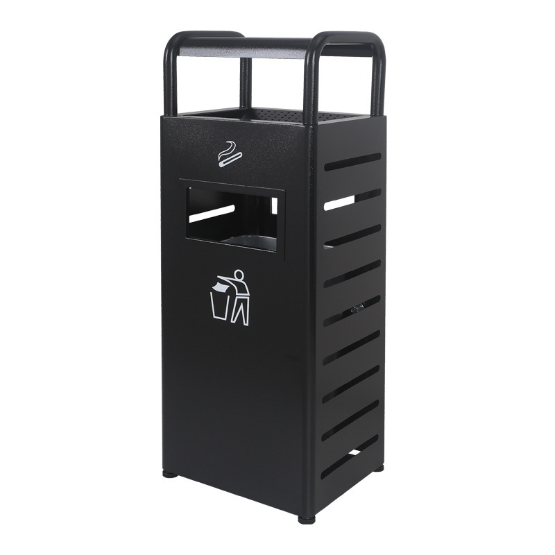 Wholesale Park Metal Bin Including Cigarette Ashtray Feature
