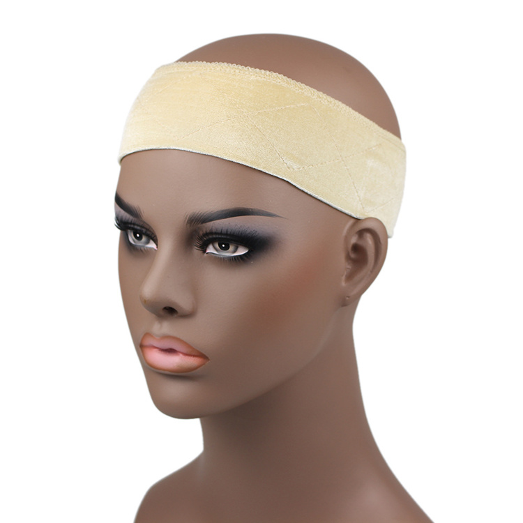 Elastic Non Slip Velvet Wig band with or without Lace Part, Soft Scarf Hair Band For Wigs, Adjustable Breathable Lace Wig Band