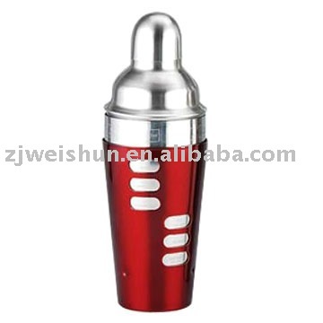 18/8 stainless steel cocktail shaker with recipe