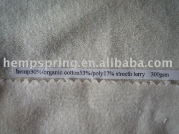 hemp 30%/oragnic cotton 57%/spandex 17% knit fabrics