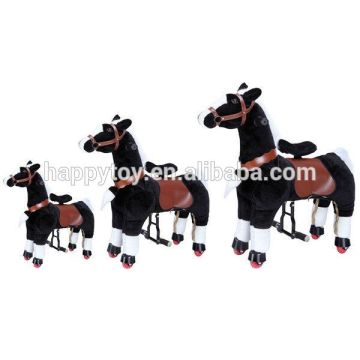 HI CE mechanical sitting plush ride on kid pony ride horse toy