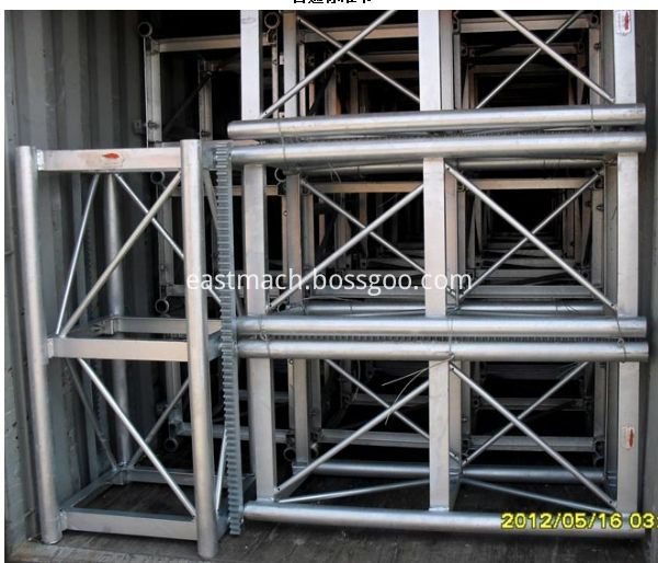 Construction Hoist Spare Part Double Rack Mast Section