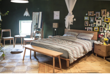 Modern Solid Wood Flat Back Beds