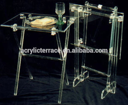 transparent one layer acylic folding table