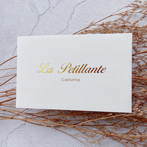 Cartão de agradecimento de convite de papel branco personalizado