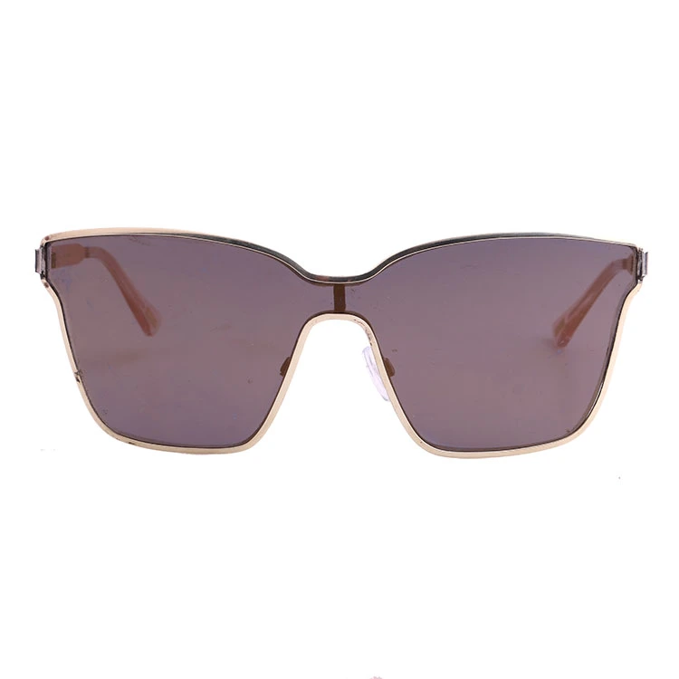 2019 Newly One Piece Fashionable Metal Copper Sunglasses