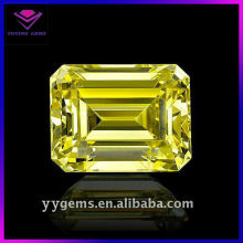 AAAAA Octagon Shape Emerald Cut Yellow CZ Precious Stone for Setting Ring