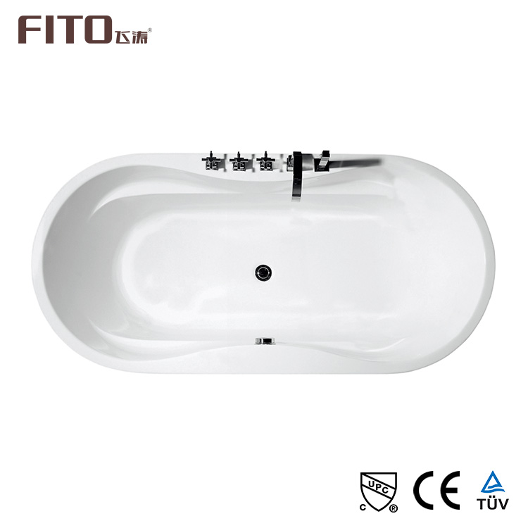 Creative Design Acrylic Large Shower Soaking Bath Tubs With CE