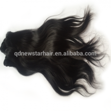 Black Color 16'' Straight Remy Human Hair Wefts Extension for Wholesale