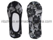Women Polyester Lace Footie Socks (ZT-CS-106)
