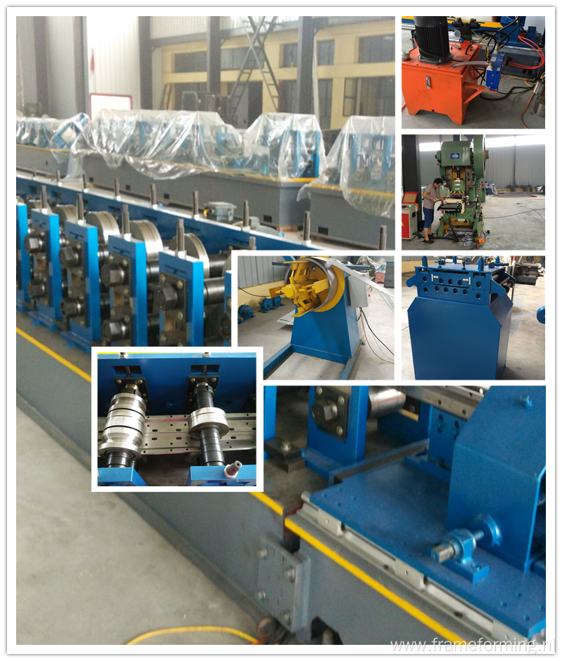 Storage shelf upright pillar roll forming machine