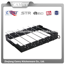 Carbon steel non-stick shish kabob set roaster