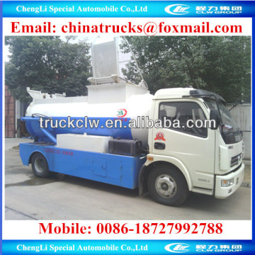 0086-18727992788 Dongfeng septic tank truck sewage truck vacuum sewer jetting machines Sewage tanker truck