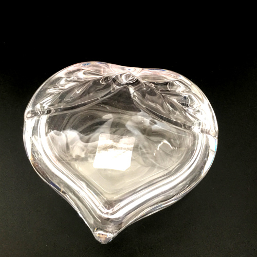 Tarro de caramelo con forma de corazón de cristal