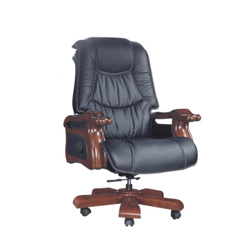 Vintage Leather Boss Office Chair for Obese Individuals