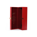 Boîte de vin en cuir Pu Red Pu personnalisé