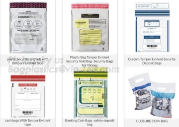 Tamper Evident security proof Bags, Tamper Evident Security Deposit Bags With Unique Serial Numbers, Security Election Evident B