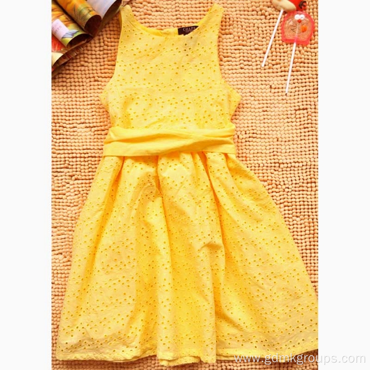 Girls New Yellow Summer Dress Fashionable Princess Dress