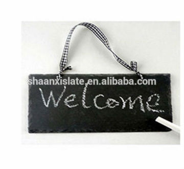 20x10cm Black rectangle nature slate notice board