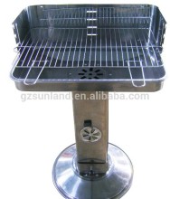 Stainless steel vertical rectangular bbq grill