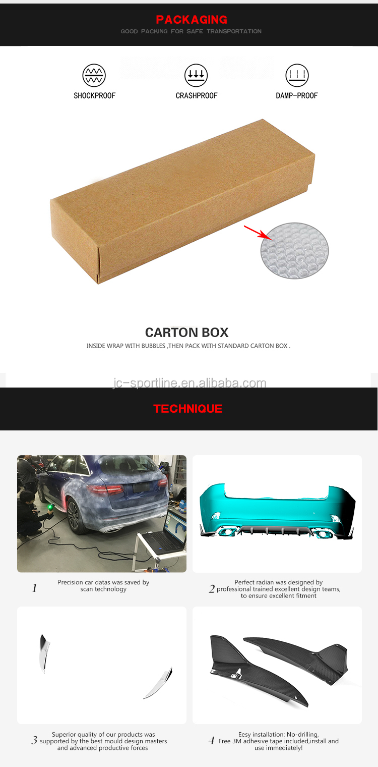 Carbon Fiber IS350 Bumper Rear Splitter for LEXUS IS300 F Sport Base Sedan 4-Door 17-18