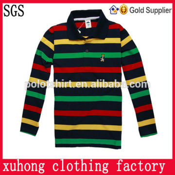 Kid long sleeve high quality polo shirt