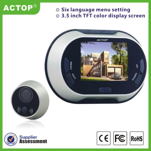 หน้าจอ TFT ขนาด 3.5 นิ้ว Video Digital Peephole Viewer Digital