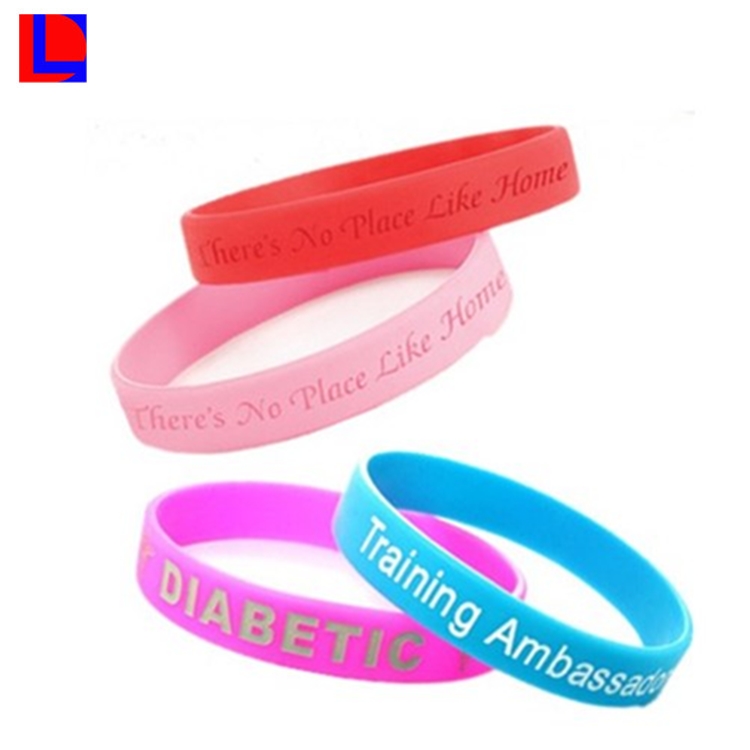 custom rubber good quality wristbands