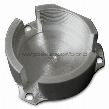 Aluminum CNC Machined Part with Silver Anodized Surface Treatment