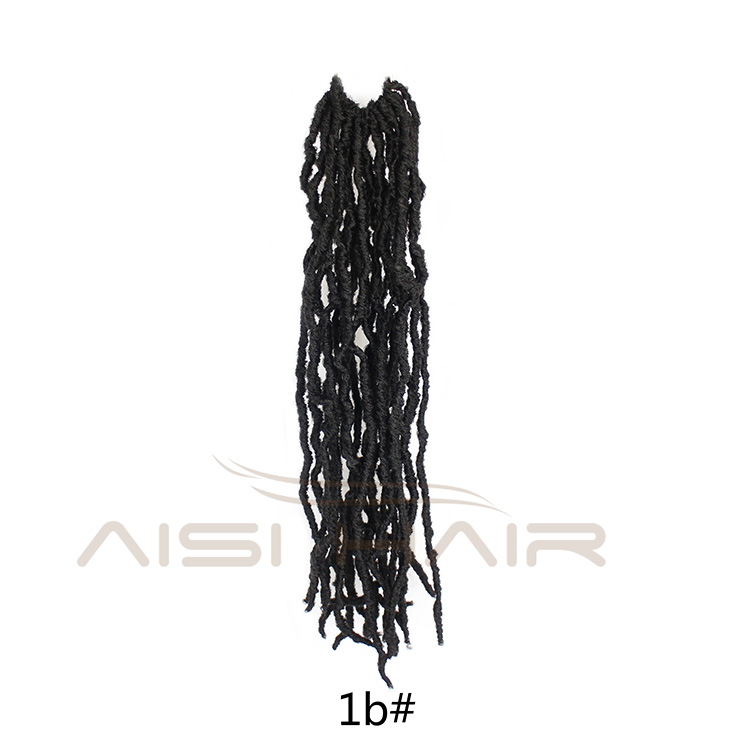 Aisi Hair Crochet Braids 18'' Most Natural Faux Locs Crochet Braid Premium Fiber Synthetic Hair African Roots Hair Extensions