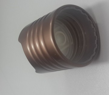 24/410 Disc top cap shiny bronze color with transparent pp top,24/410 aluminum disc top cap
