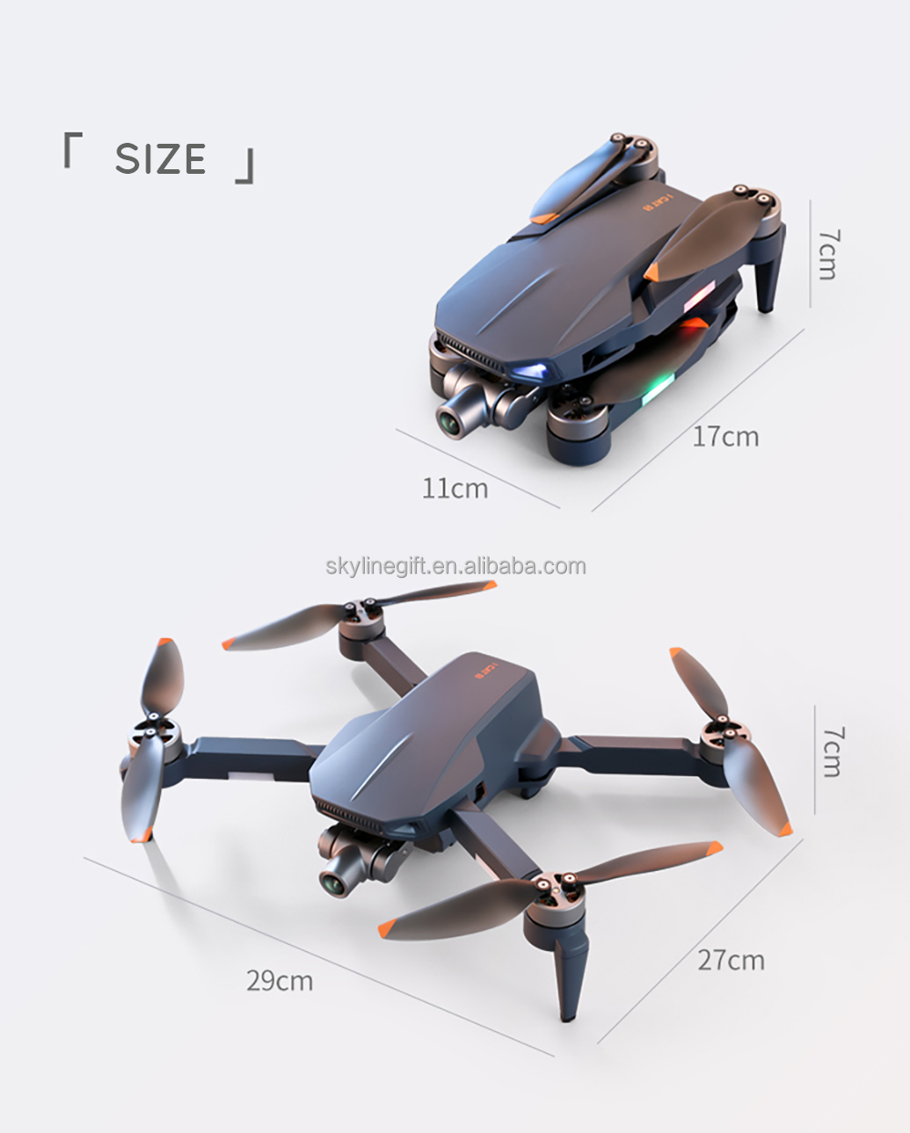 ICAT5 Pro Drone 4K with 2-Axis Gimbal HD Camera GPS Drones Brushless Motor for Beginners RC Quadcopter with Auto Return Home