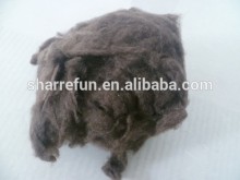 yak wool fiber supplier, dehaired yak wool dark brown 19.0mic 26mm