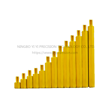 high precision brass hexagonal pillar screws customized isolation column