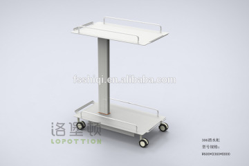 movable stand table steel shelves